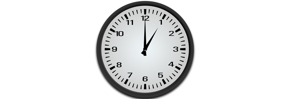 clock showing the time